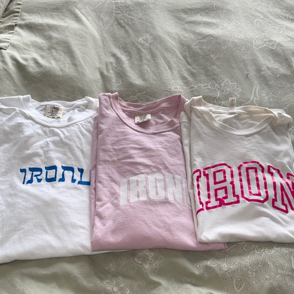 Short Sleeve Tees - White, Pink, Blue “Iron” - Picture 1 of 7